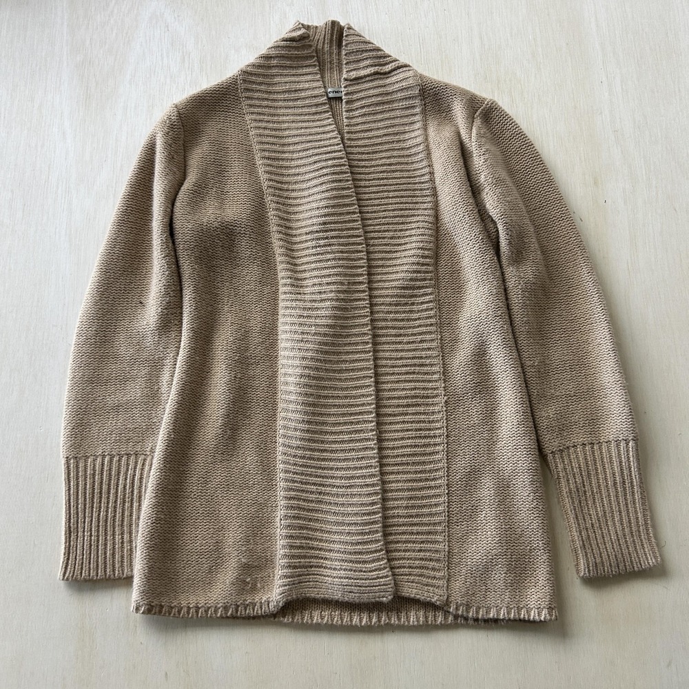 Y2K Energie Cardigan Sweater Womens Small Collared Open Front Knit Long Sleeve